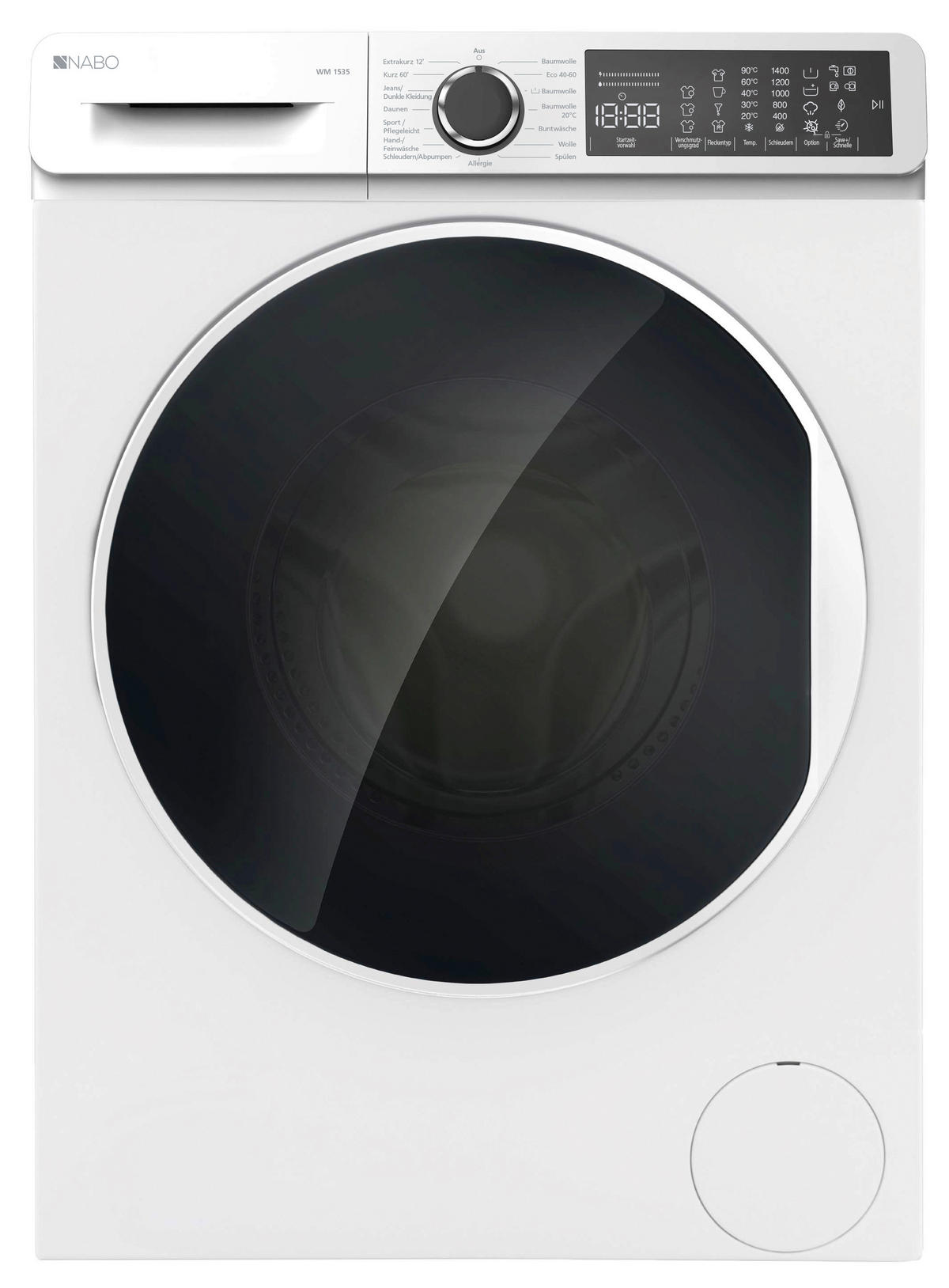 WASCHMASCHINE WM 1535   - Weiß, Basics, Metall (59,7cm) - Nabo