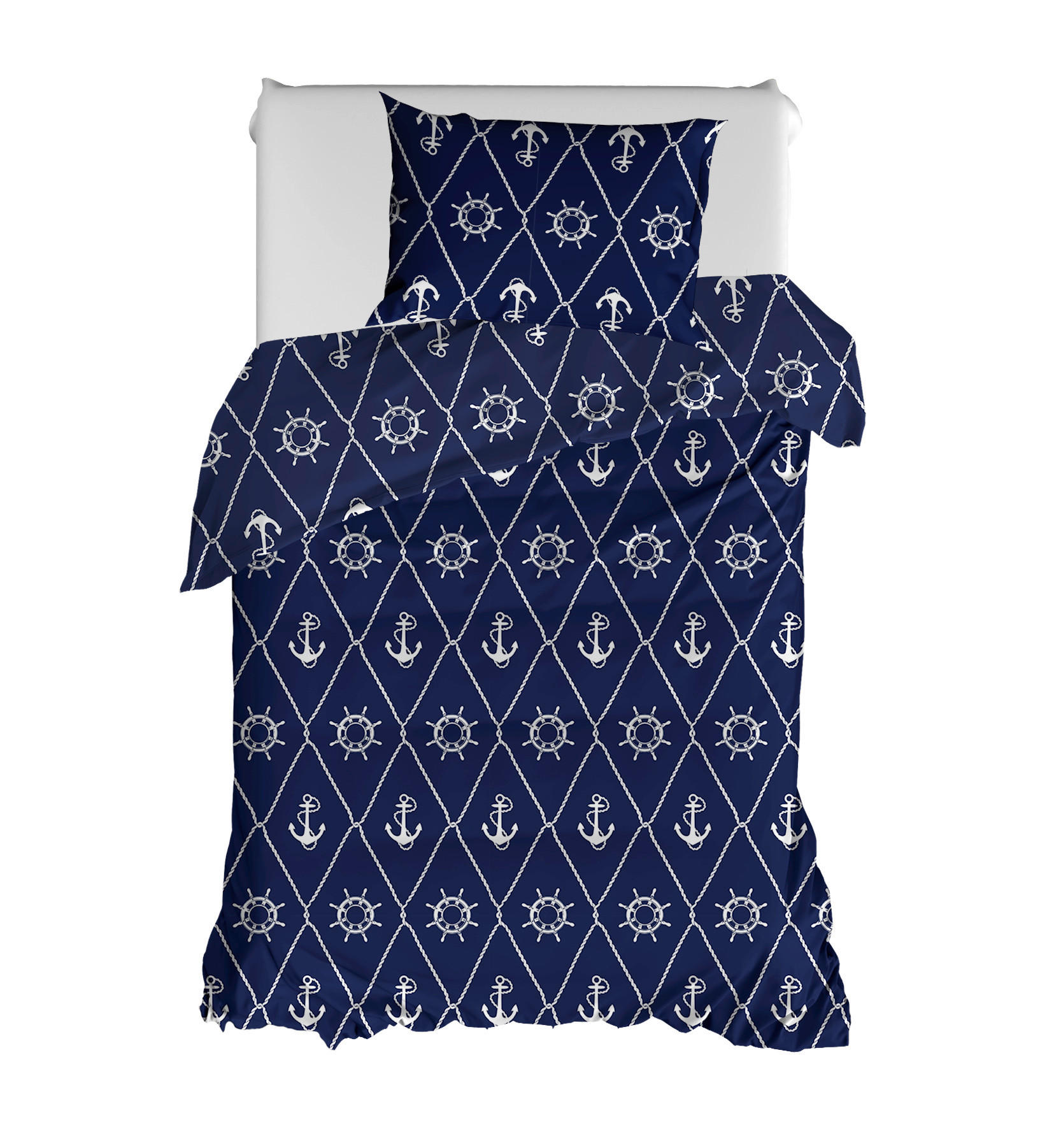 ÁGYNEMŰHUZAT-GARNITÚRA  - sötétkék, Basics, textil (140/200cm)