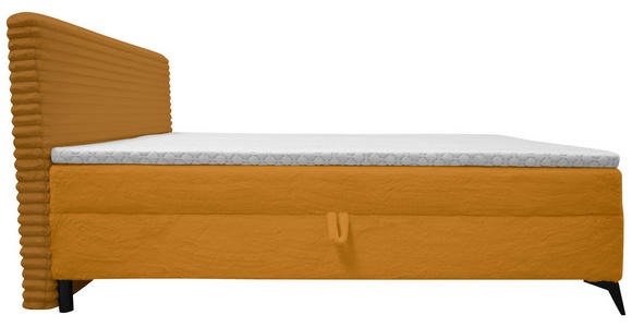 BOXBETT 140/200 cm in Currygelb - Currygelb/Schwarz, Design, Holz/Holzwerkstoff (140/200cm) - Xora