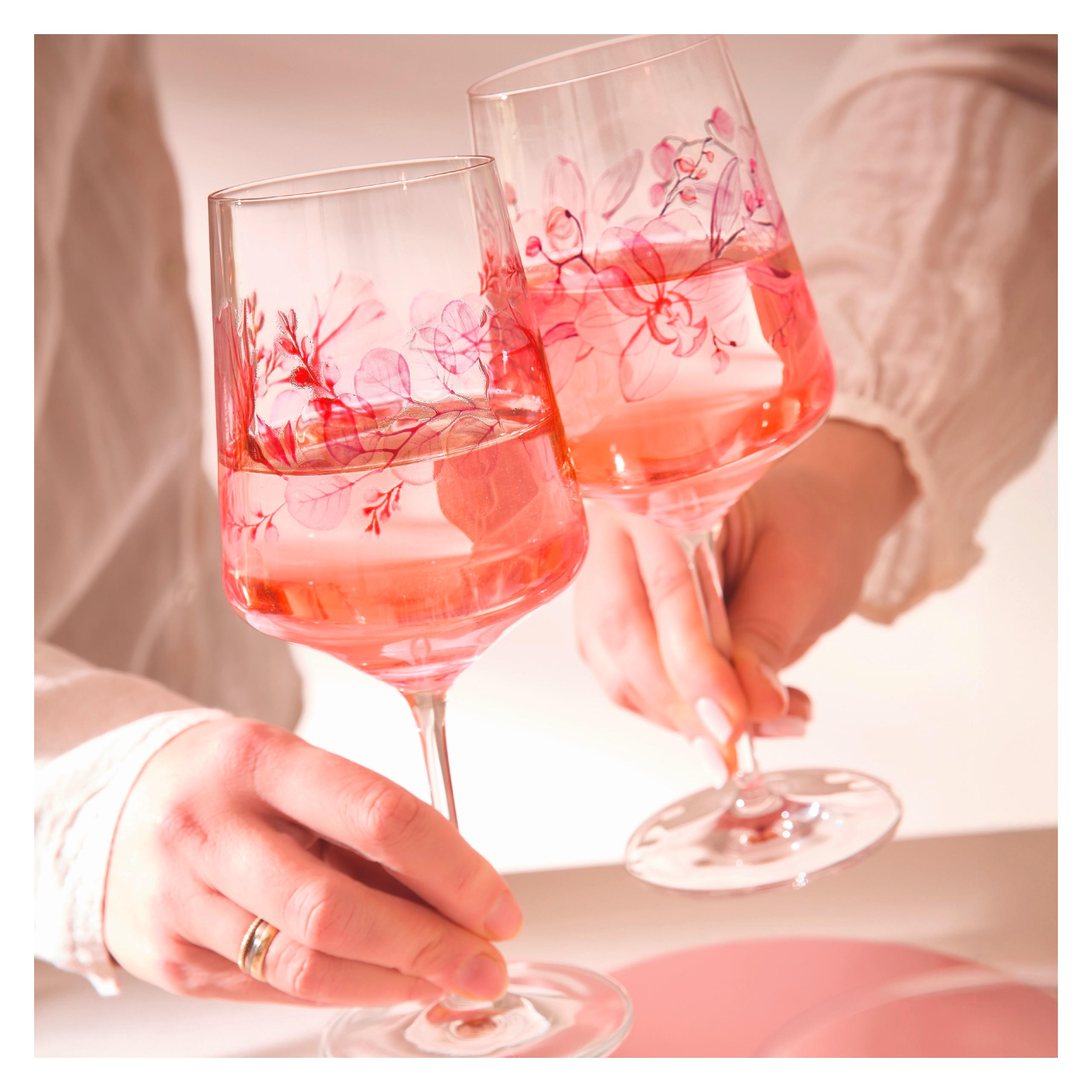 GLÄSERSET Sommersonett 2-teilig  - Pink/Transparent, Trend, Glas (9,3/22,5cm) - Ritzenhoff