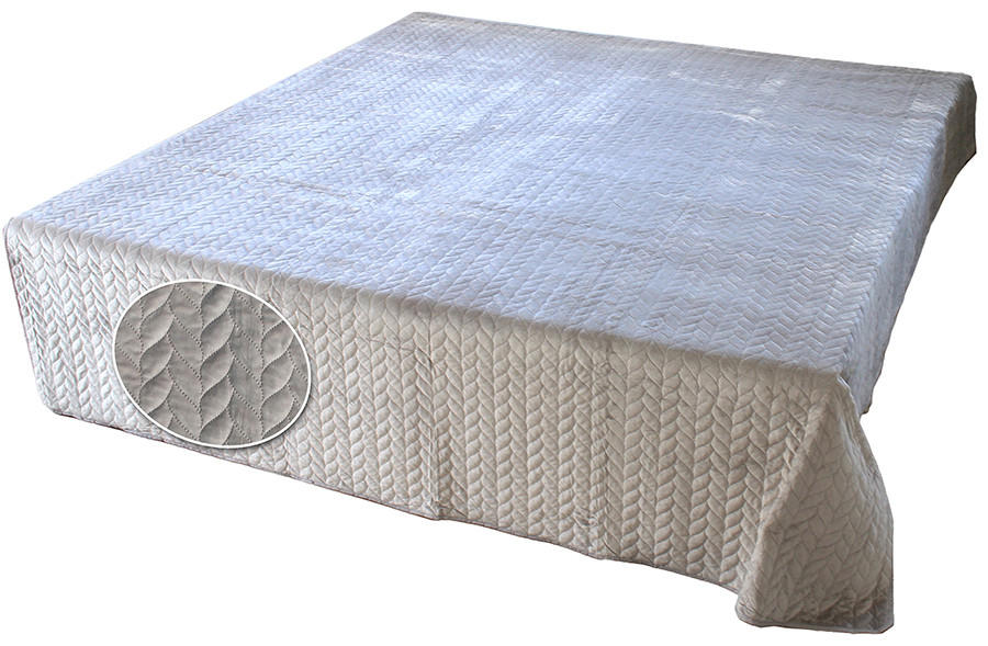 ÁGYTAKARÓ  - ezüst, Basics, textil (230/2/220cm)