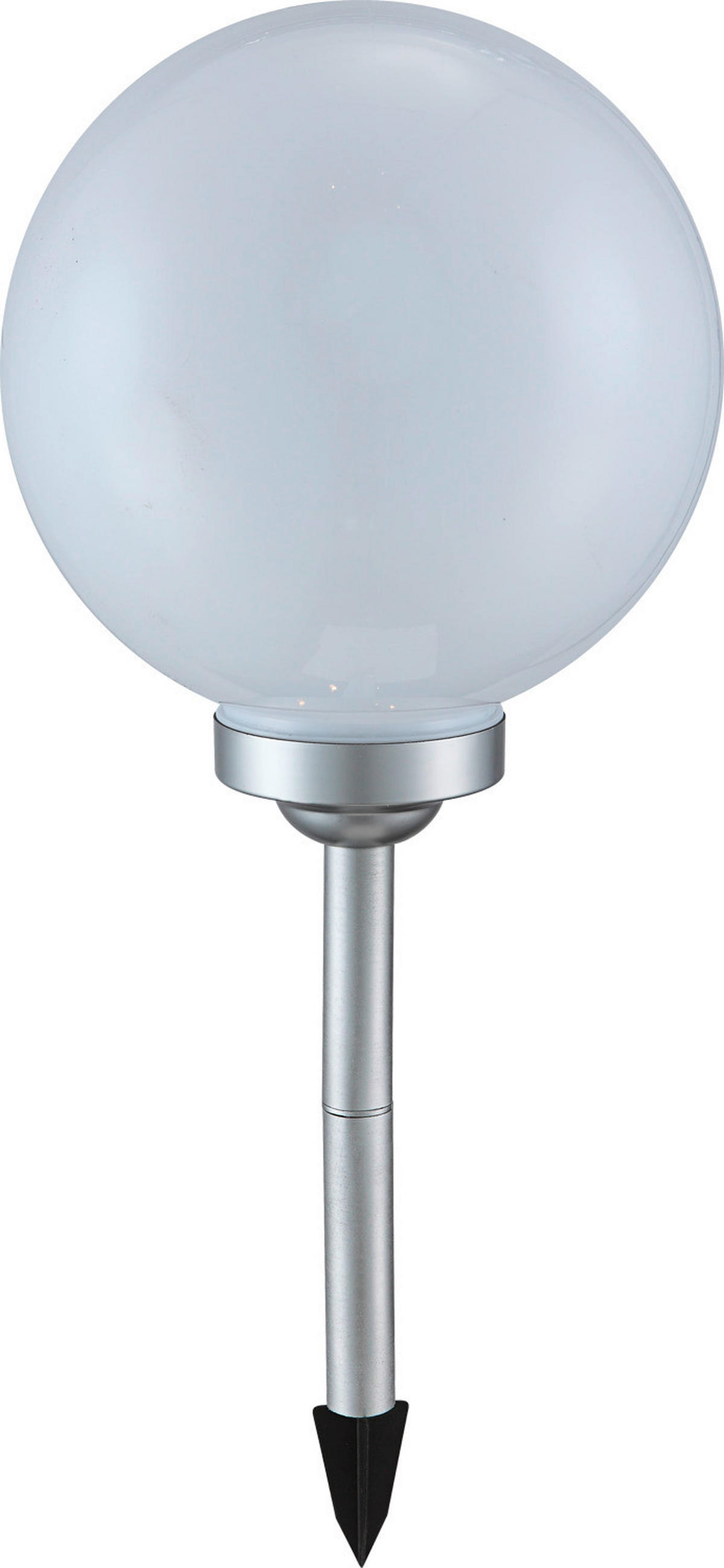 SOLARLEUCHTE - Weiss/Silberfarben, Basics, Kunststoff (25/68cm) - Globo