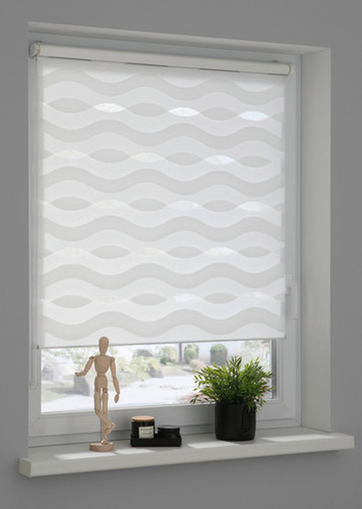 DUBBEL RULLGARDIN 100/150 cm  - vit, Basics, textil (100/150cm) - Schöner Wohnen