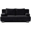 SCHLAFSOFA in Cord Schwarz  - Schwarz, Konventionell, Textil/Metall (196/89/94cm) - Novel
