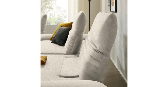 ECKSOFA  in Teddystoff Beige  280/170-195 cm  - Beige/Schwarz, Design, Textil/Metall (280/170-195cm) - Dieter Knoll