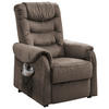 FERNSEHSESSEL in Velours Braun  - Schwarz/Braun, Design, Kunststoff/Textil (76/106/94cm) - Livetastic
