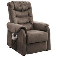 FERNSEHSESSEL in Velours Braun  - Schwarz/Braun, Design, Kunststoff/Textil (76/106/94cm) - Livetastic