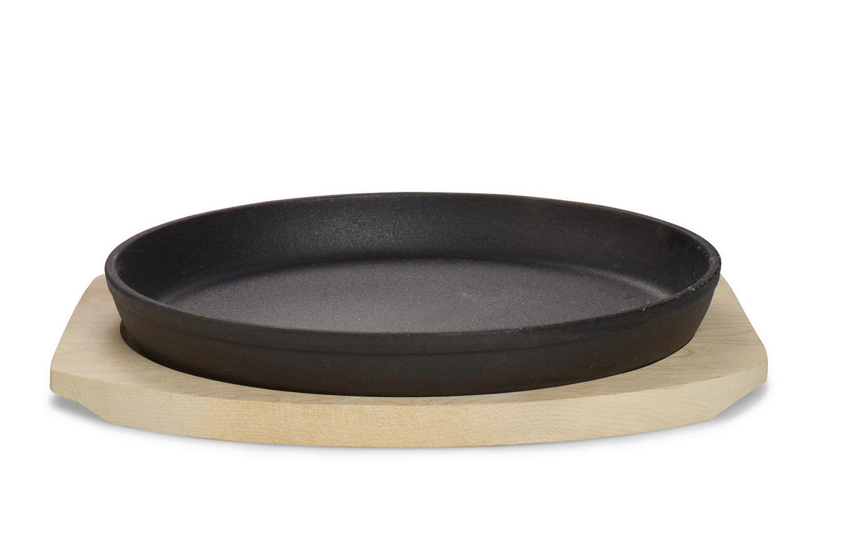 PFANNENSET Rund Gusseisen 4-teilig  - Schwarz, Basics, Metall (26/3cm) - Echtwerk
