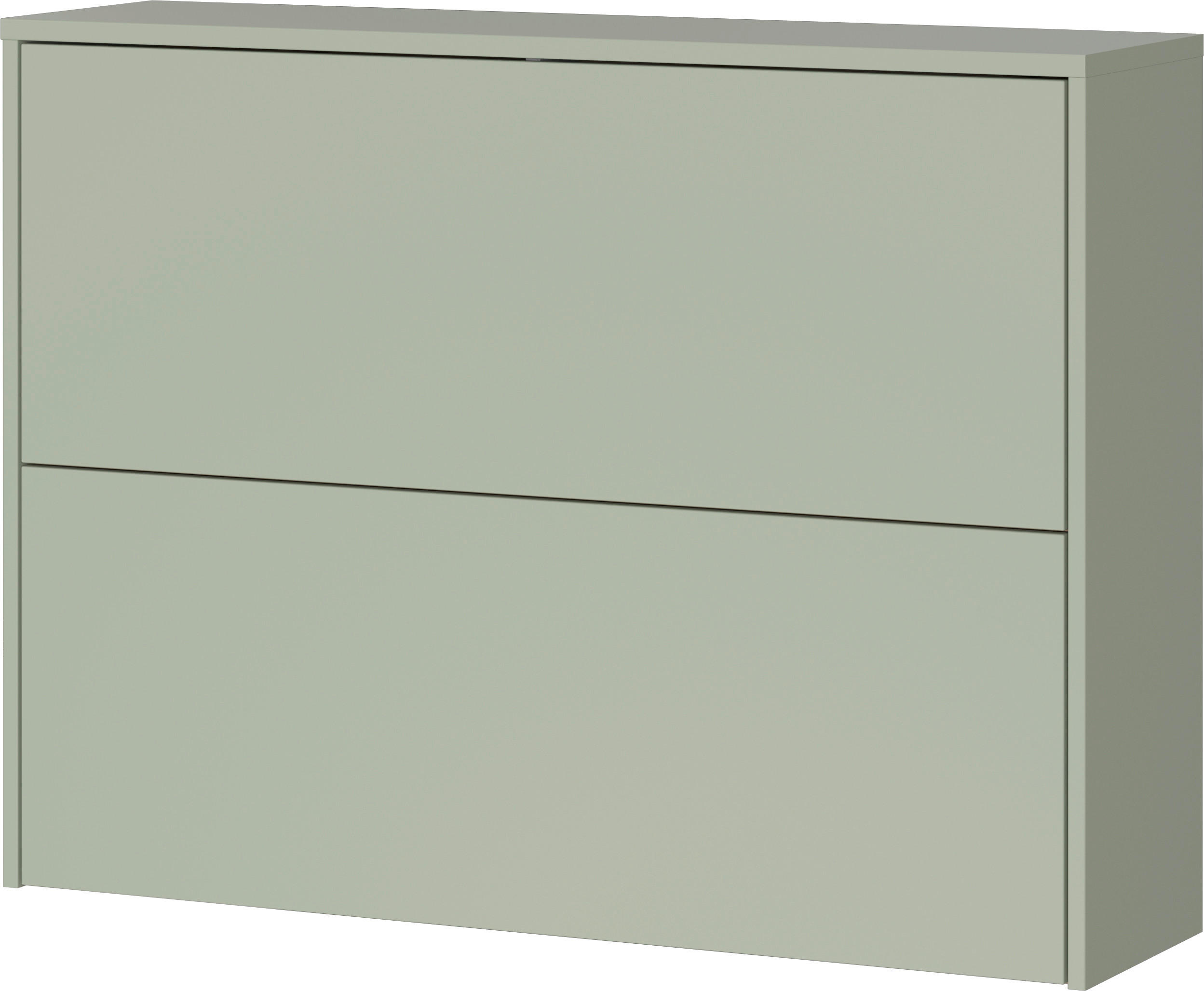 SCHUHSCHRANK GW-BINETTO  in 99/74/27 cm  - Eichefarben/Grün, Design, Holzwerkstoff (99/74/27cm) - Livetastic