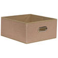 REGALKORB 31/31/15 cm   - Beige/Grau, Basics, Karton/Textil (31/31/15cm) - Homeware
