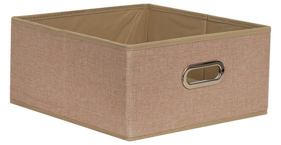 REGALKORB 31/31/15 cm   - Beige/Grau, Basics, Karton/Textil (31/31/15cm) - Homeware