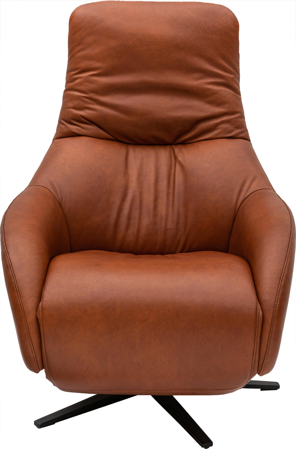 FOTEL - fekete/konyak, Design, bőr (77/108/95cm) - Chilliano