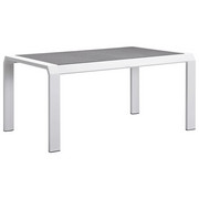 GARTENTISCH - Schwarz/Weiß, Design, Glas/Metall (160/77/100cm) - Amatio