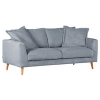 2,5-SITZER in Cord Hellblau  - Naturfarben/Hellblau, Romantik / Landhaus, Holz/Textil (195/69/100cm) - Landscape