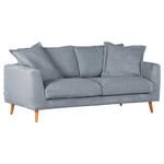 2,5-SITZER in Cord Hellblau  - Naturfarben/Hellblau, ROMANTIK / LANDHAUS, Holz/Textil (195/69/100cm) - Landscape