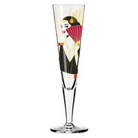 CHAMPAGNERGLAS 205 ml  - Rot/Goldfarben, LIFESTYLE, Glas (7,2/7,2/24,0cm) - Ritzenhoff