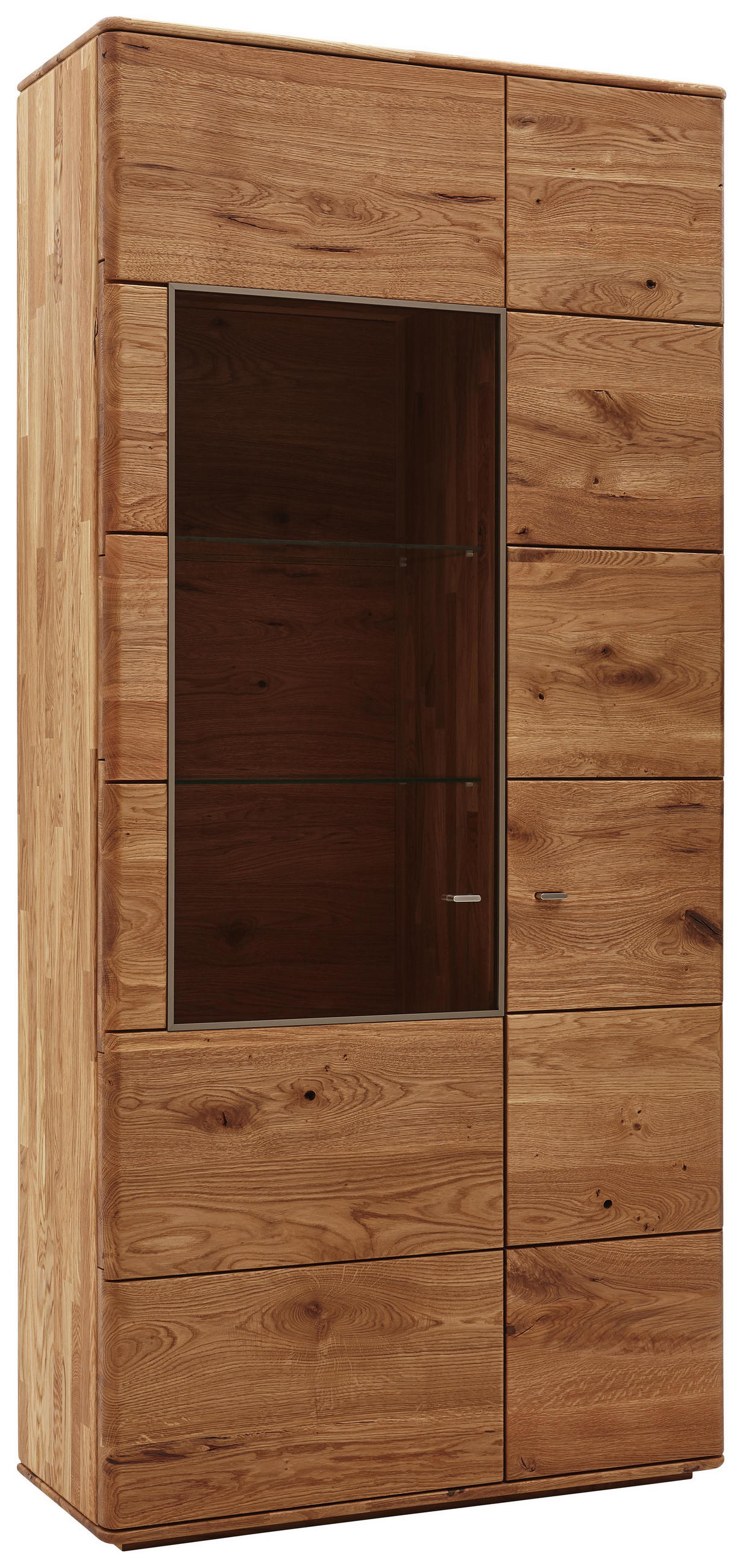 Vitrine in massiv Eiche Eichefarben