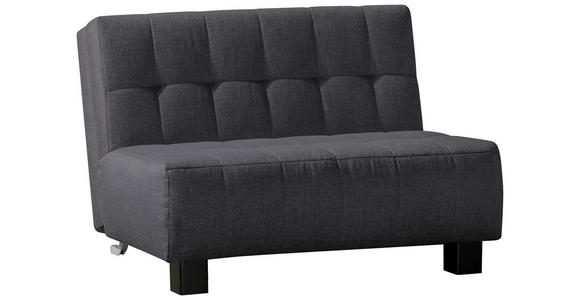 SCHLAFSOFA  in Grau  - Schwarz/Grau, Design, Textil/Metall (125/92/102cm) - Novel