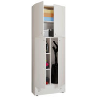 MEHRZWECKSCHRANK 70/200/39 cm  - Weiss/Schwarz, Modern, Holzwerkstoff/Kunststoff (70/200/39cm) - MID.YOU