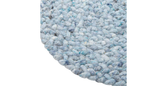 HANDWEBTEPPICH 35 cm Blau, Gelb, Türkis, Hellgrau, Beige, Koralle  - Türkis/Blau, KONVENTIONELL, Textil (35cm) - Linea Natura