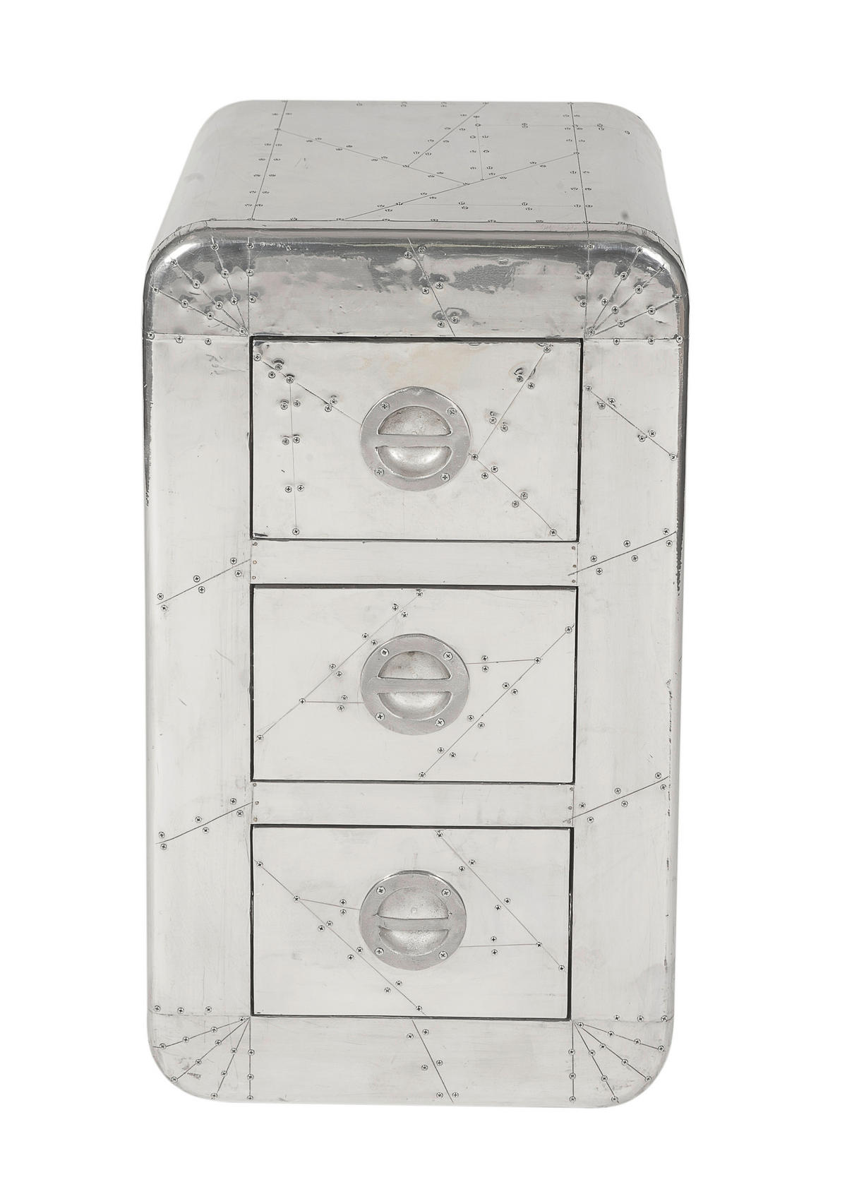 KOMMODE , 45/80/40 cm, 3 Schublade(n)  - Silberfarben, Design, Holz/Holzwerkstoff (45/80/40cm) - MID.YOU