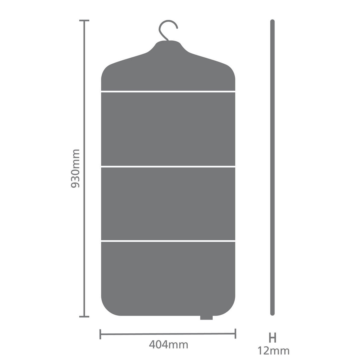 TÜR-DAMPFDECKE - Schwarz, Basics, Textil (40,4/93/1,2cm) - Brabantia