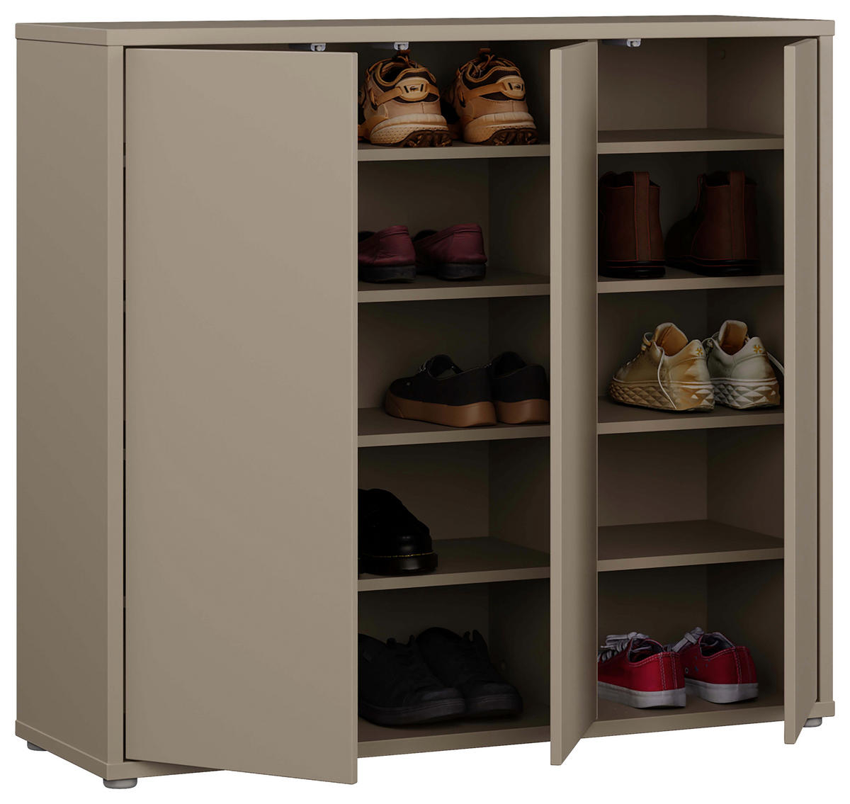 SCHUHSCHRANK  in 109,2/99,1/34,9 cm  - Taupe/Grau, MODERN, Holzwerkstoff/Kunststoff (109,2/99,1/34,9cm) - Carryhome