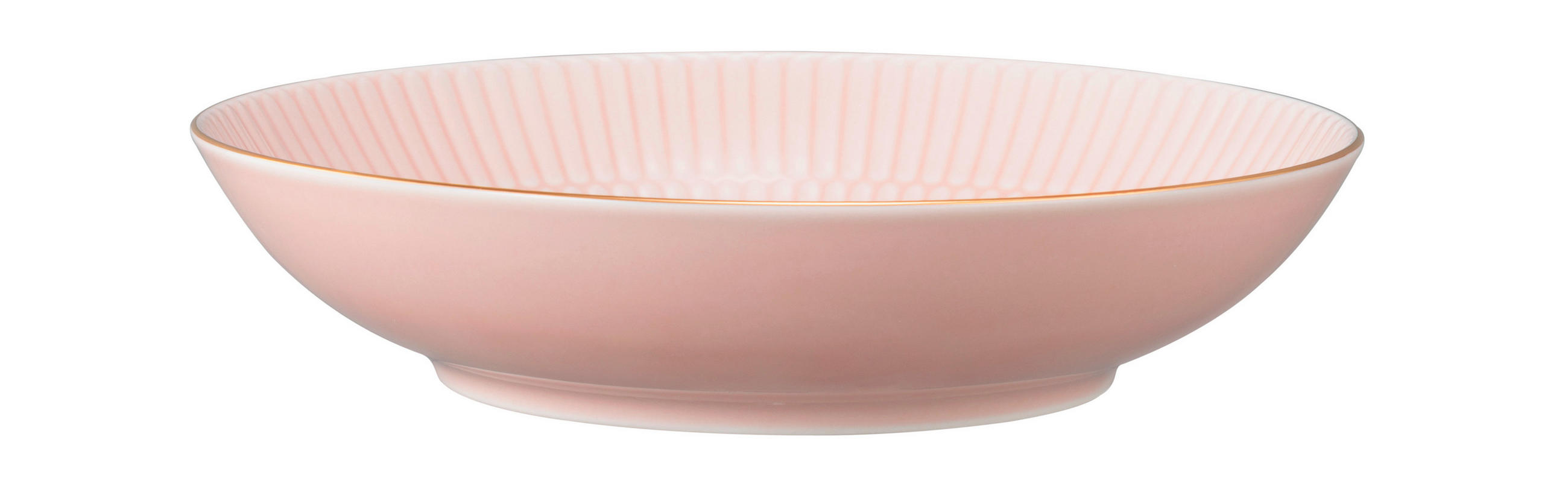 GLOBOKI KROŽNIK  Amina  keramika  21 cm       - zlate barve/svetlo roza, Basics, keramika (21cm) - Seltmann Weiden