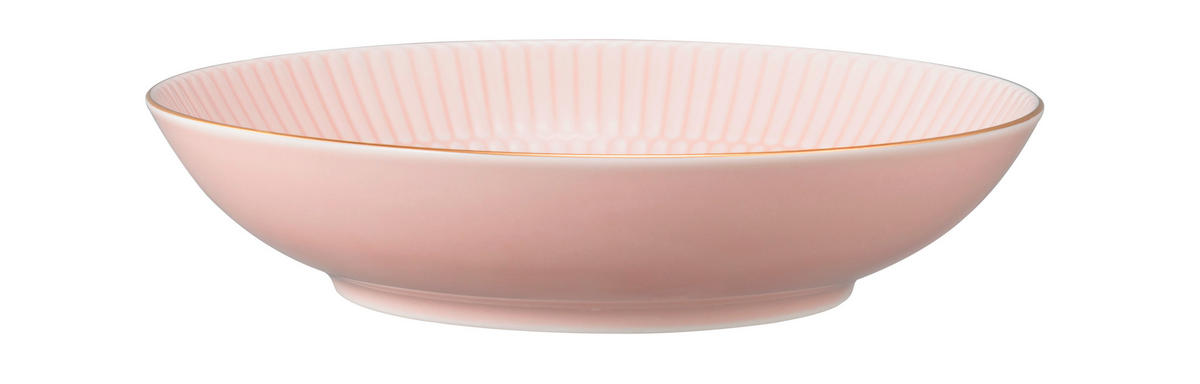 GLOBOKI KROŽNIK  Amina  keramika  21 cm       - zlate barve/svetlo roza, Basics, keramika (21cm) - Seltmann Weiden