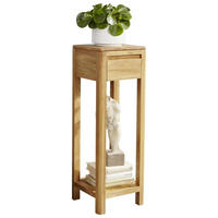 BLUMENSÄULE in Holz 30/30/90 cm  - Eichefarben, Design, Holz (30/30/90cm) - Livetastic