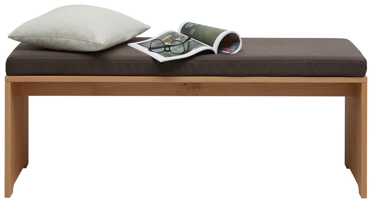BETTBANK Erle Dunkelbraun, Erlefarben  - Dunkelbraun/Erlefarben, Natur, Holz (120/46/35cm) - Valnatura