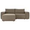 ECKSOFA LOOKS II Schlammfarben Webstoff  - Schlammfarben/Schwarz, Design, Kunststoff/Textil (160/242cm) - LOOKS by W.Joop