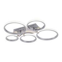 LED PLAFONJERA Johanna  - srebrna, Dizajnerski, metal (66/55/8,5cm)