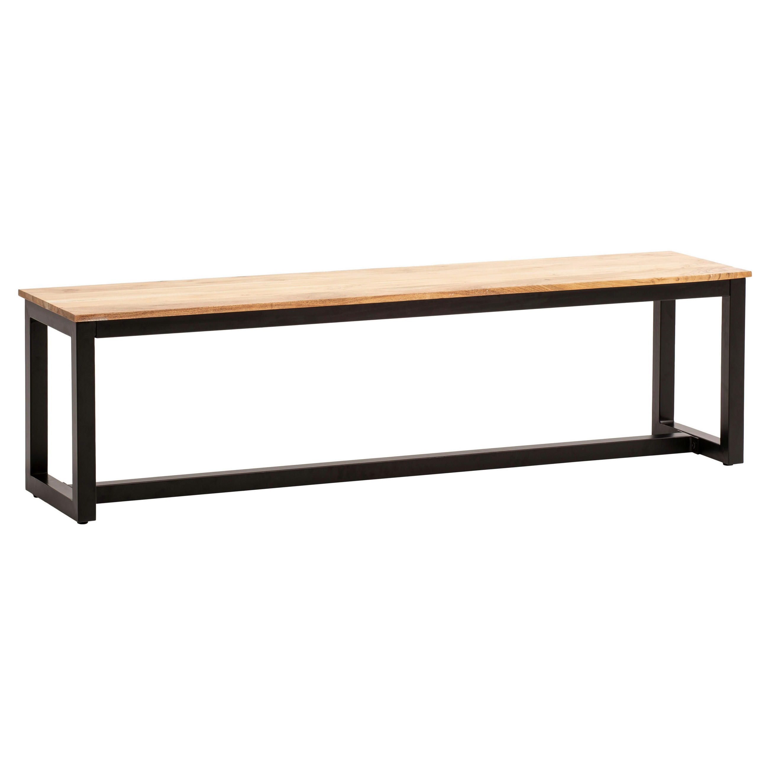 SITZBANK in Holz Akaziefarben  - Schwarz/Akaziefarben, Design, Holz/Metall (160/45/40cm) - MID.YOU