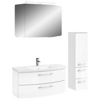 BADEZIMMER 4-teilig  in 131 cm  - Chromfarben/Weiß Hochglanz, KONVENTIONELL, Glas/Holzwerkstoff (131cm) - Pelipal