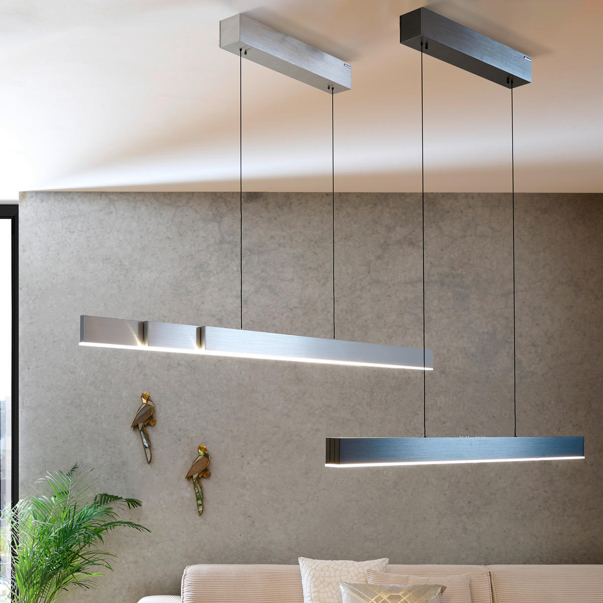 LED-HÄNGELEUCHTE 200/8,2/240 cm  - Anthrazit, Design, Kunststoff/Metall (200/8,2/240cm) - Neuhaus PURE