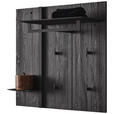 GARDEROBENPANEEL  in 90/86/35 cm  - Anthrazit, Design, Holz/Metall (90/86/35cm) - Johann Jakob