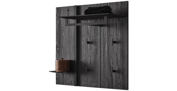 GARDEROBENPANEEL  in 90/86/35 cm  - Anthrazit, Design, Holz/Metall (90/86/35cm) - Johann Jakob