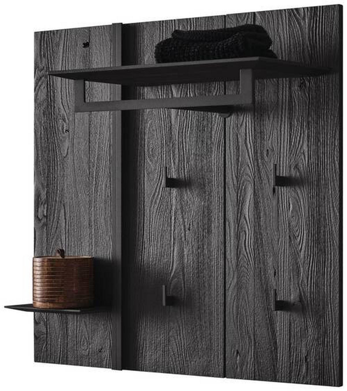 ELŐSZOBAPANEL 90/86/35 cm  - antracit, Design, fa/fém (90/86/35cm) - Johann Jakob