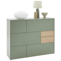 HIGHBOARD  in 139/109/41 cm  - Eichefarben/Schwarz, Design, Holzwerkstoff/Kunststoff (139/109/41cm) - Voleo