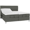 BOXSPRINGBETT 180/200 cm  in Grau  - Chromfarben/Grau, Konventionell, Kunststoff/Textil (180/200cm) - Voleo