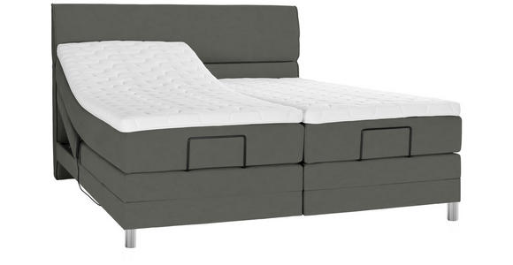 BOXSPRINGBETT 160/200 cm  in Grau  - Chromfarben/Grau, KONVENTIONELL, Kunststoff/Textil (160/200cm) - Voleo