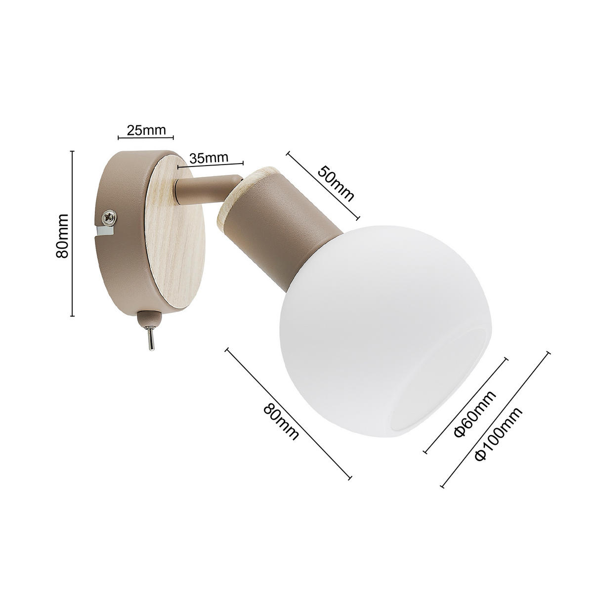 STRAHLER Merope 10/18 cm  - Eschefarben/Opal, Basics, Glas/Metall (10/18cm) - Novel