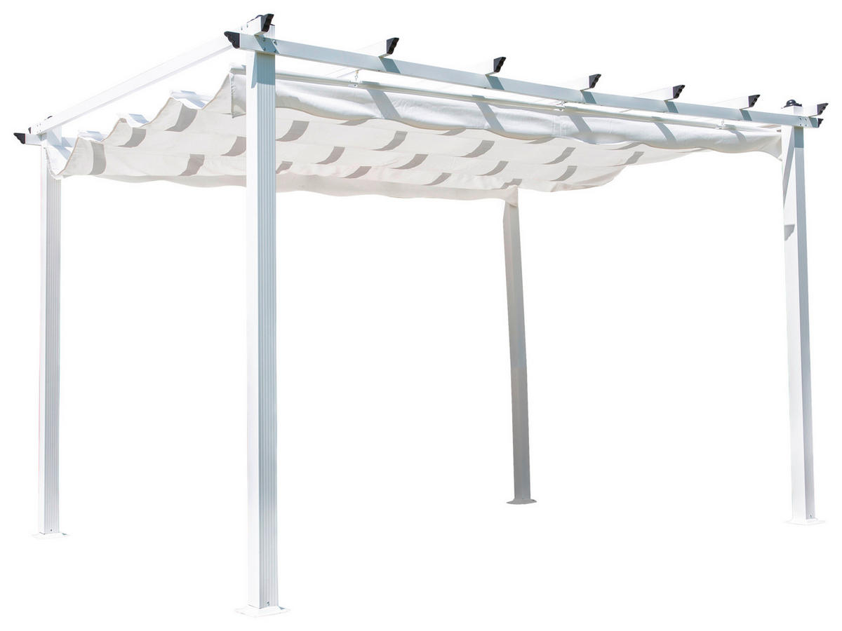 PERGOLA - Klassisk, metall/textil (345/246/395cm) - Gardenson