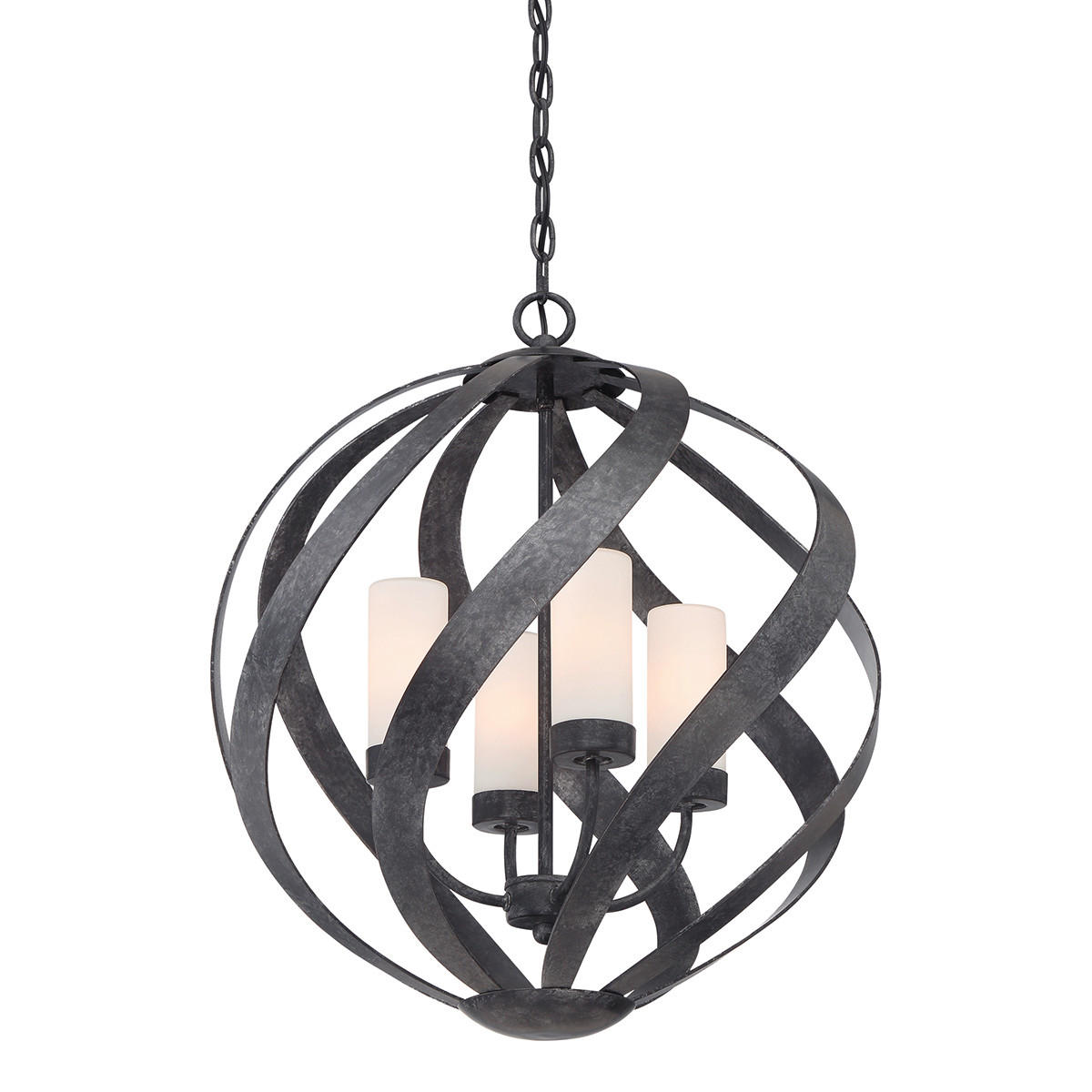 AUßENHÄNGELEUCHTE Elstead Blacksmith 50.1/68.2 cm   - Schwarz, KONVENTIONELL, Glas/Metall (50.1/68.2cm) - Elstead Lighting