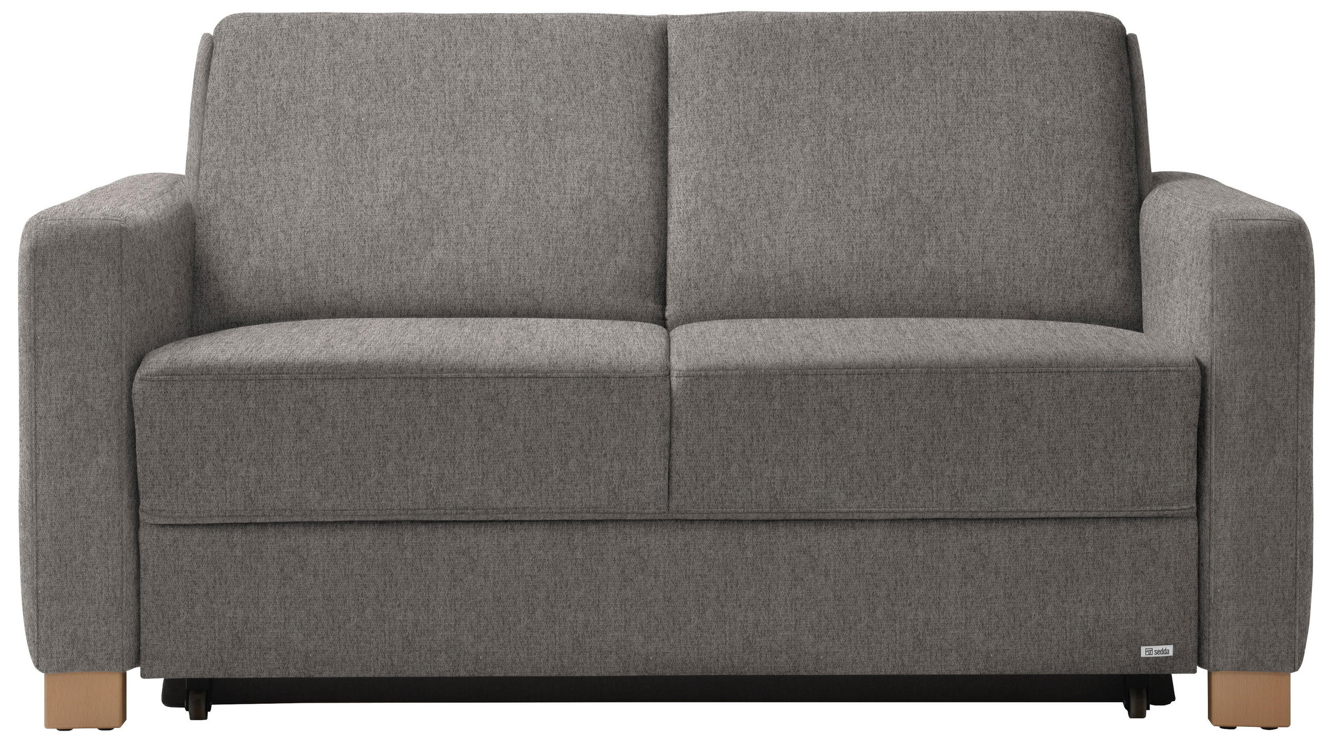 SCHLAFSOFA Schlammfarben, Hellbraun  - Hellbraun/Schlammfarben, KONVENTIONELL, Holz/Textil (160/86/92cm) - Sedda