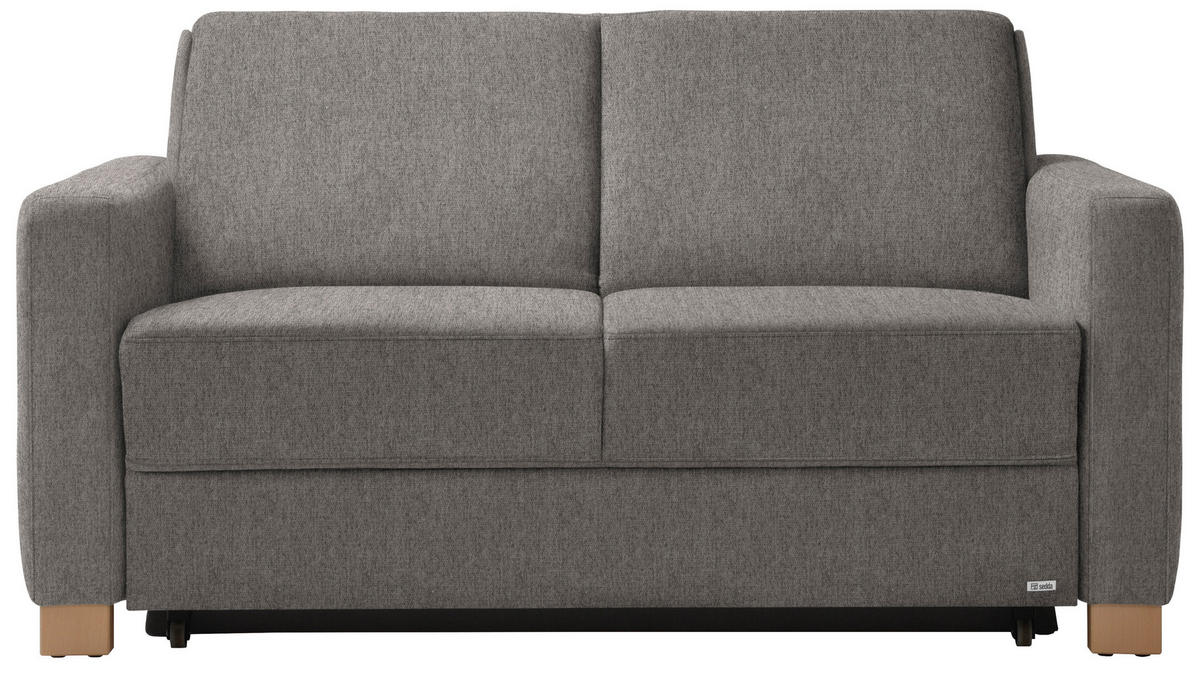 SCHLAFSOFA Schlammfarben, Hellbraun  - Hellbraun/Schlammfarben, KONVENTIONELL, Holz/Textil (160/86/92cm) - Sedda