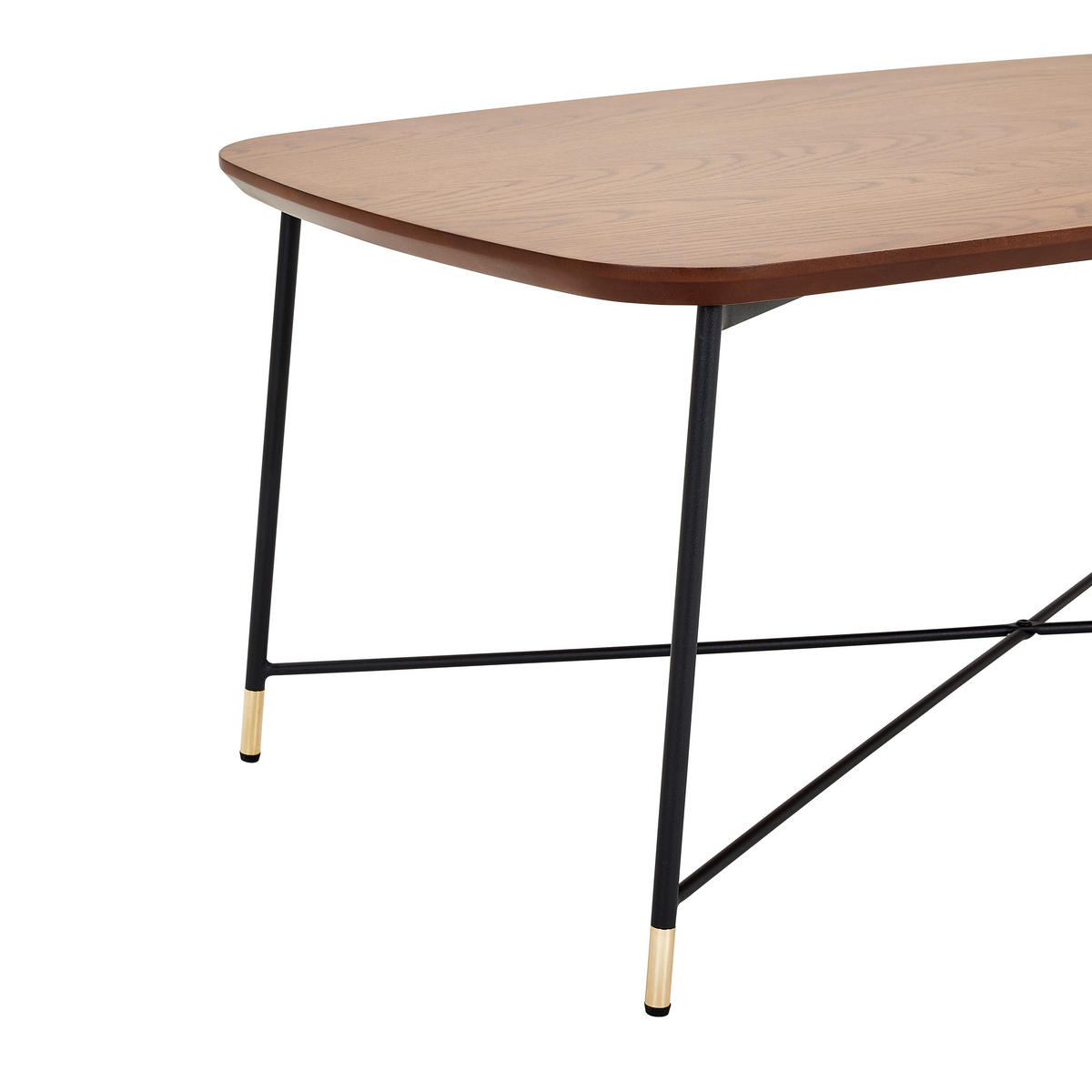 COUCHTISCH in Holz, Metall, Holzwerkstoff  - Eichefarben/Goldfarben, MODERN, Holz/Holzwerkstoff (120/45/60cm) - MID.YOU