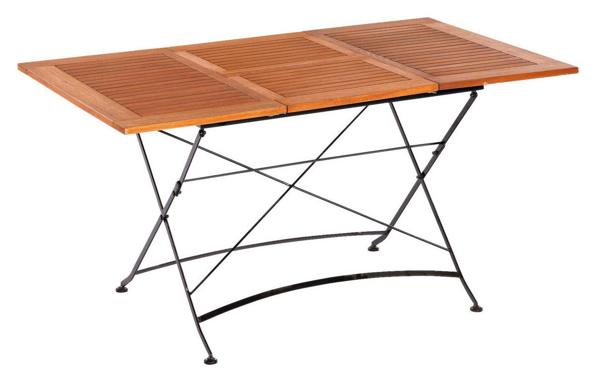 VRTNA GARNITURA Schlossgarten  jeklo  naravne barve, črna  naravne barve, črna    - črna/naravne barve, Romantika, kovina/les - Ambia Garden