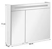 SPIEGELSCHRANK 90/71/16 cm  - Alufarben/Weiß, MODERN, Glas/Holzwerkstoff (90/71/16cm) - MID.YOU